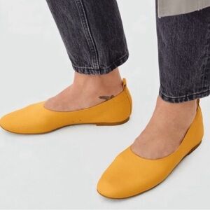 Yellow Everlane Italian leather day glove ballet flat
